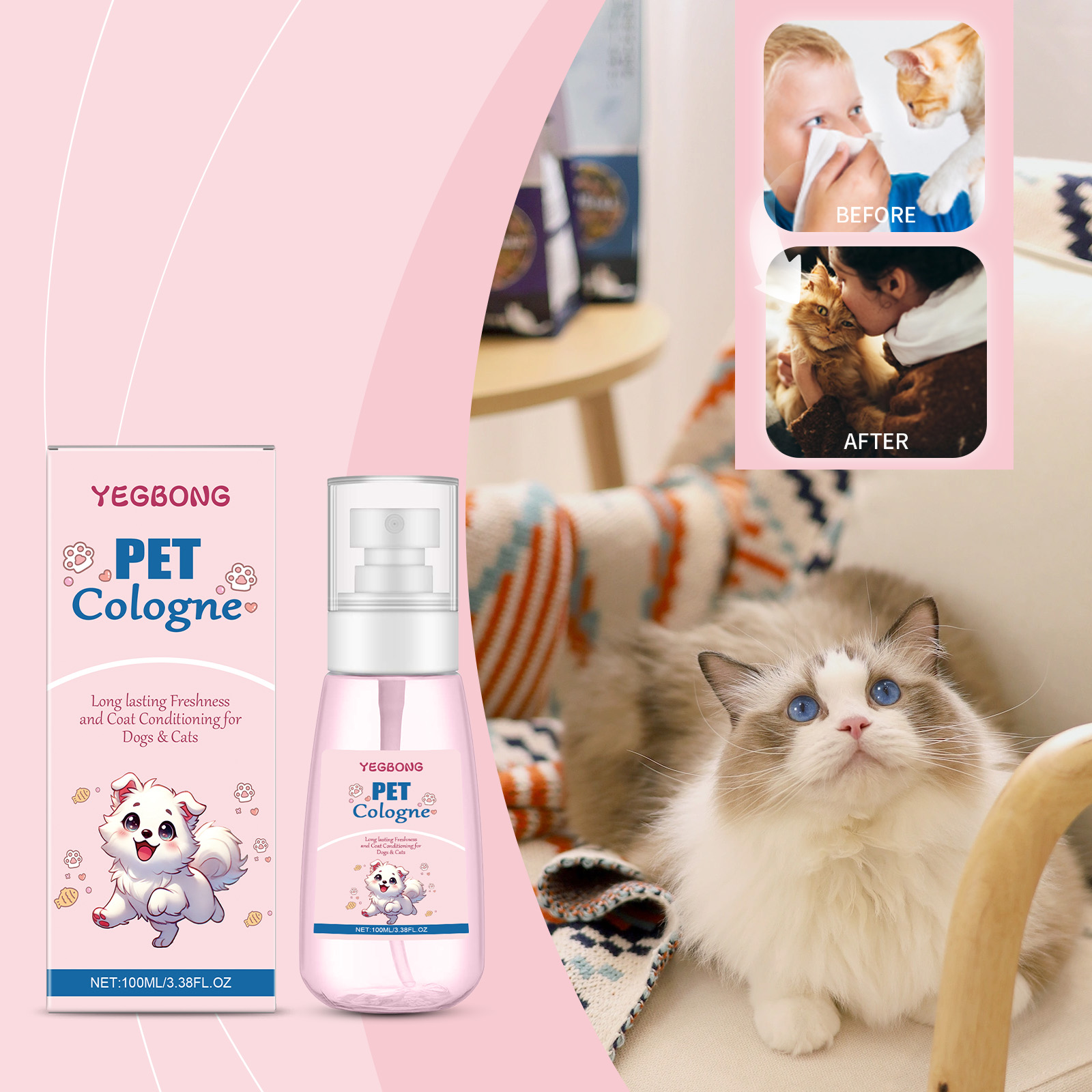 Pet Cologne Spray - Profumo per Animali Domestici al Profumo